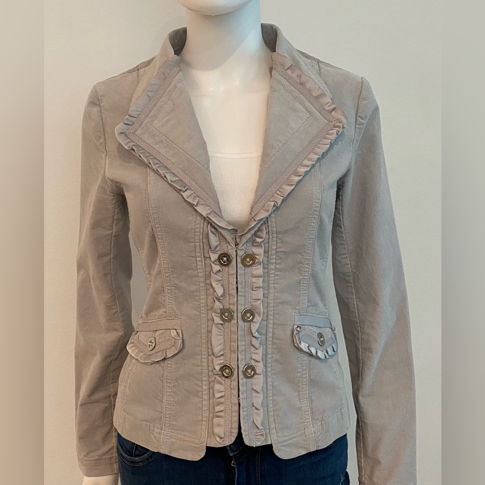 WHBM Silver/Light Gray Jacket, Women's Size 4